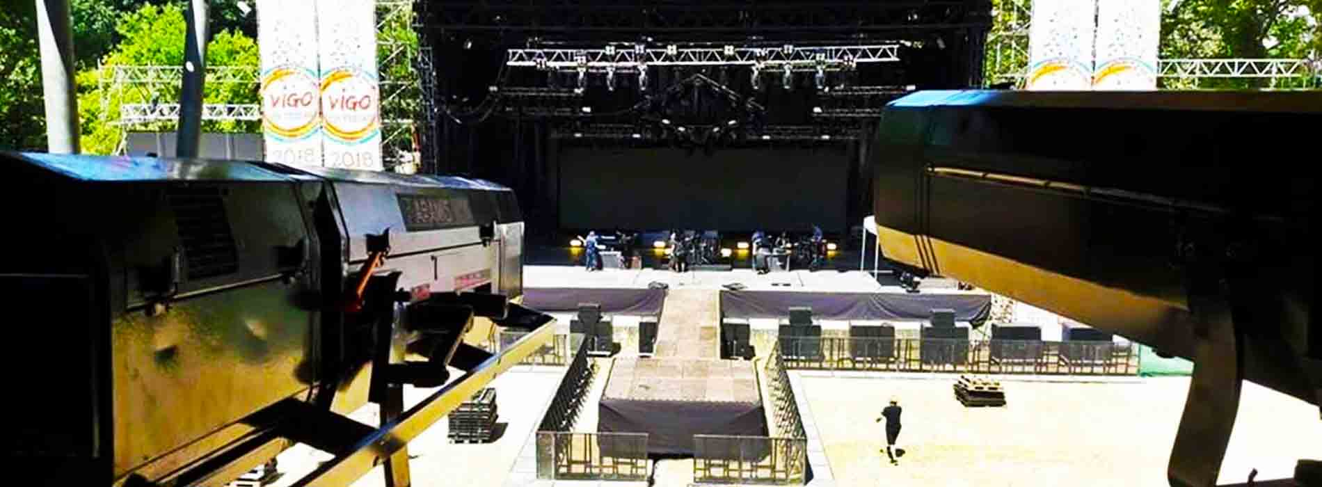 Montajes de lineas de energ�a en conciertos en Vigo